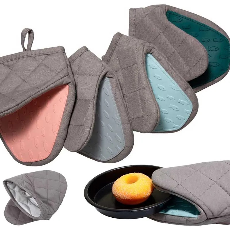 Oven Mitt Silicone - 1PCシリコン製耐熱オーブンミット、鍋つかみ、キッチンシリコン手袋、トレイ、皿、ボウルホルダー、オーブン用手袋、ハンドクリップ