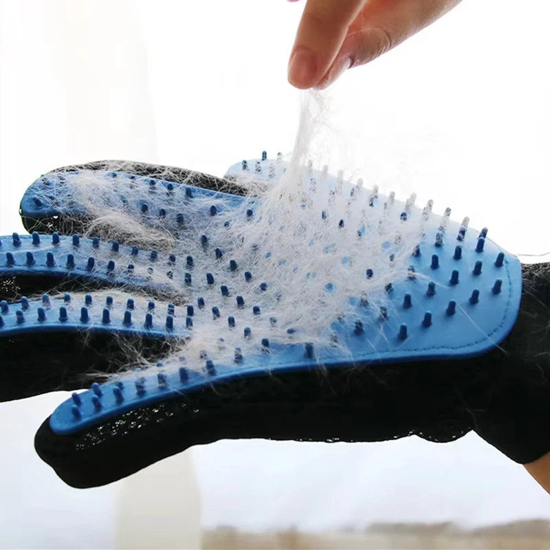 Rubber Glove Cleaning - ペットグローブ猫グルーミンググローブ猫の毛取りブラシ手袋犬用コーム猫用バスヘアリムーバークリーンマッサージブラシ動物用