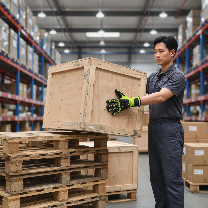 Work Glove Impact - 耐切創安全作業用手袋、耐振動、耐衝撃、耐油、ニトリルコーティングされた手のひら部の保護手袋（作業用）