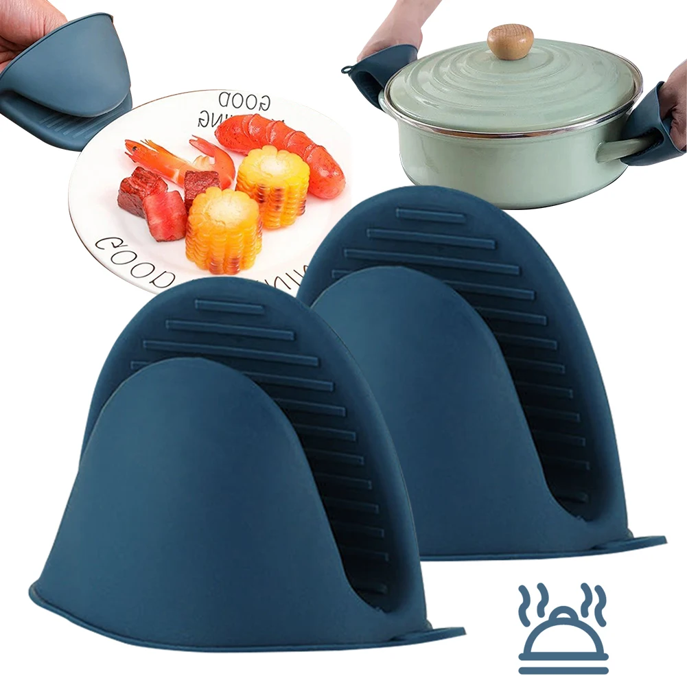 Oven Mitt Silicone - シリコン製オーブンミット、耐熱ピンチポットホルダー、滑り止めキッチン用手袋、調理、ベーキング、グリル、バーベキュー、揚げ物、鍋、フライパン用