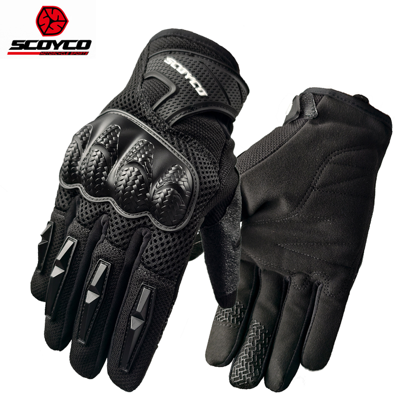 Cycling Glove Padded - 通気性のある滑り止めのオートバイ用手袋,タッチスクリーン,マウンテンバイク,サイクリング,ナックル保護