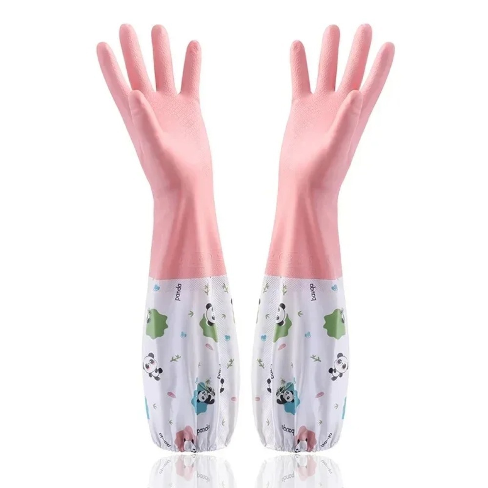 Dish Glove Rubber - 防水加工のゴム製キッチン用手袋、食器洗い、掃除、洗濯用、耐久性があり快適なフィット感、家事用