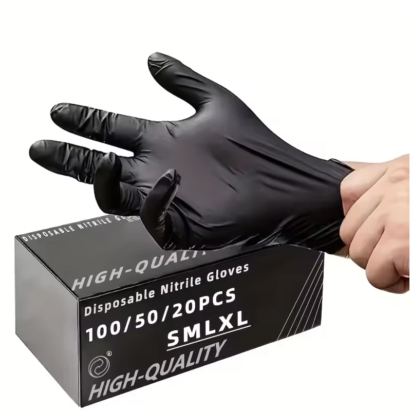 Nitrile Mechanic Glove - 100/50/20個入り ニトリル手袋 厚手 使い捨て手袋 クリーニング、ヘアスタイリング、防水、食器洗い、タトゥー用