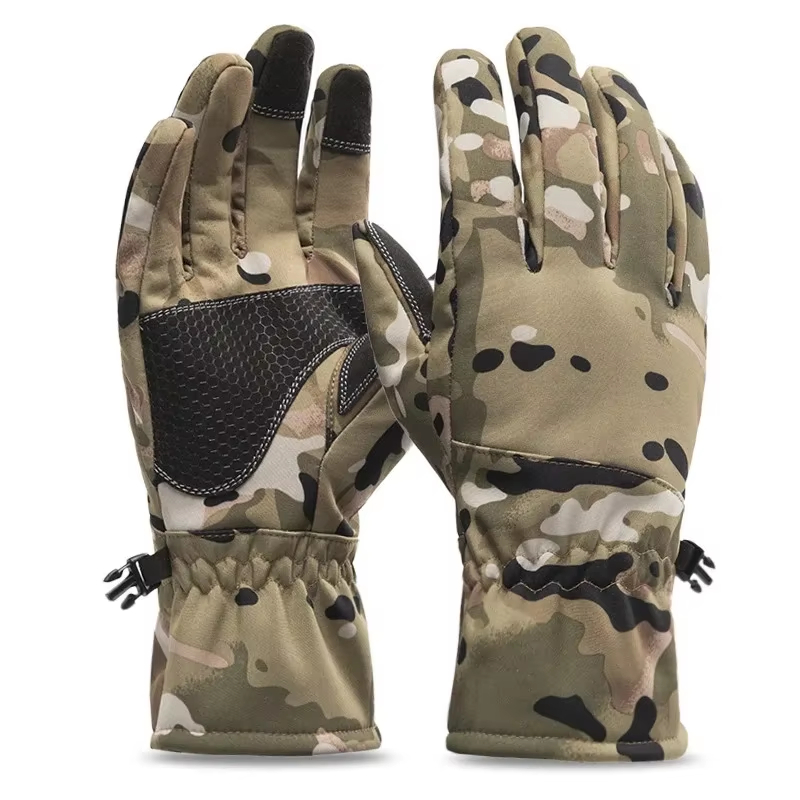 Ski Glove Waterproof - タクティクスアウトドア迷彩狩猟用暖かい滑り止め釣り用手袋防水タッチスクリーン冬用スキー・キャンプ・サイクリングスポーツ用手袋