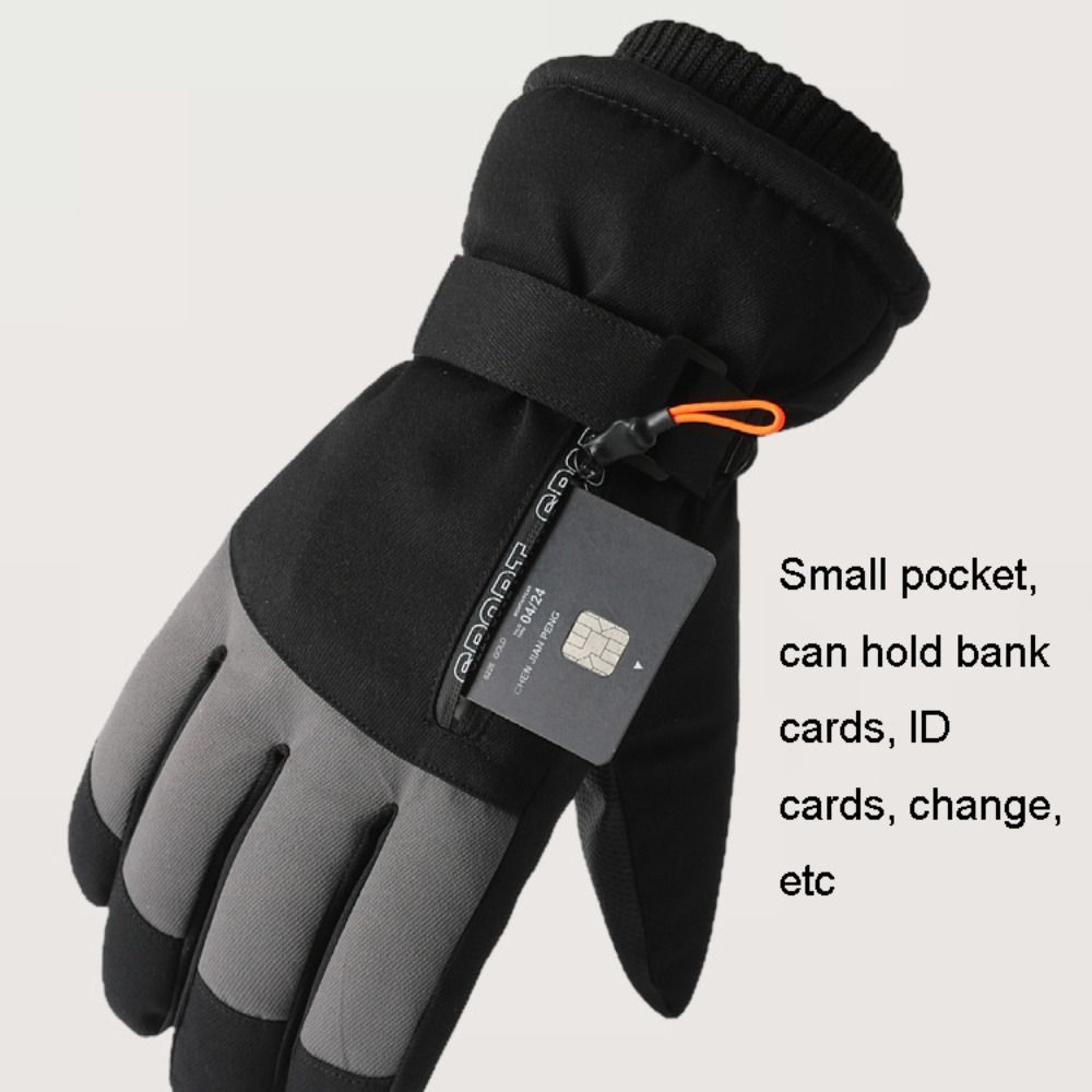 Ski Glove Waterproof - 防風冬暖かい手袋タッチスクリーン肥厚スノーボードスキーグローブ防水サーマルスノーグローブ女性男性用