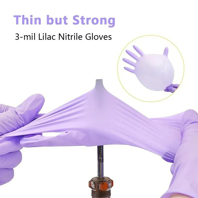 50/100 個パープルニトリル手袋使い捨てパウダーフリー試 - Exam Glove Nitrile のレビューと価格