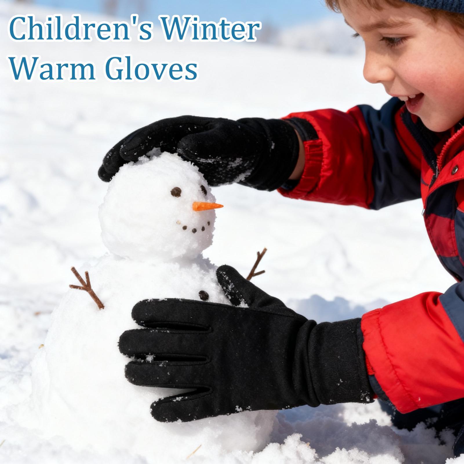 冬用手袋子供用タッチスクリーン断熱手袋子供用断熱ミトン冬用ラ - Winter Glove Insulated のレビューと価格