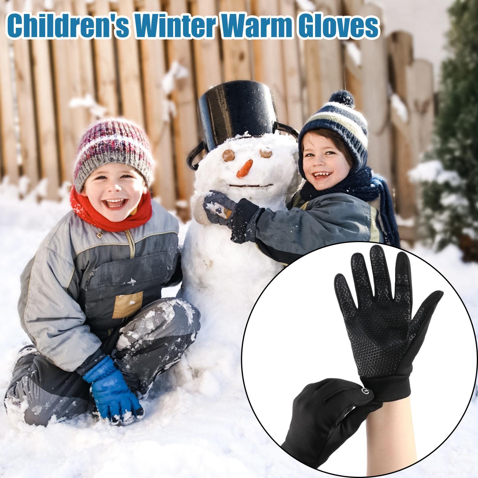 冬用手袋子供用タッチスクリーン断熱手袋子供用断熱ミトン冬用ラ - Winter Glove Insulated のレビューと価格