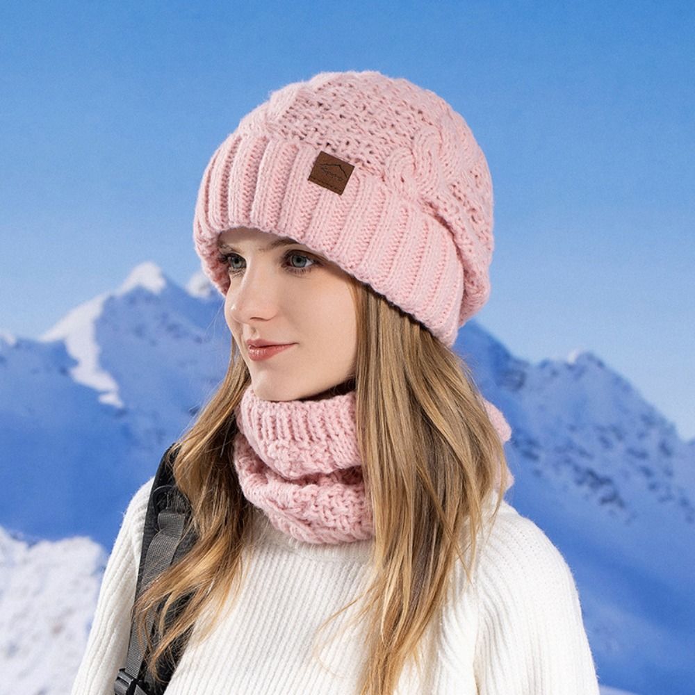 ソフトな冬用ビーニー帽とスカーフのセット、フリース裏地付きネ - Wool Glove Lined のレビューと価格