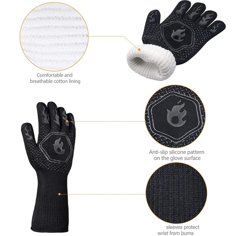 1組のオーブングローブ、オーブンミット、耐熱耐火性滑り止めシ - Oven Mitt Silicone のレビューと価格
