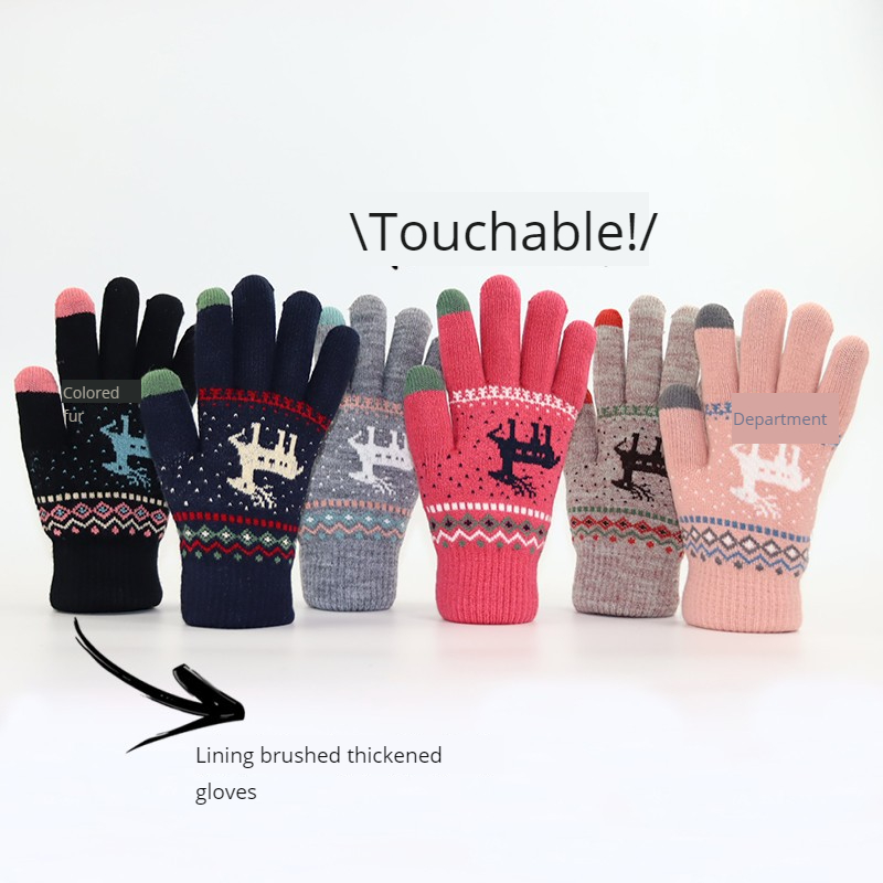 秋と冬用の厚手タッチスクリーン対応暖かい女性用フリース裏地付 - Wool Glove Lined のレビューと価格