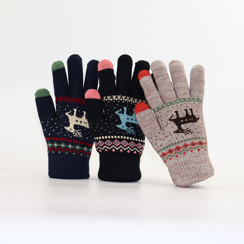 秋と冬用の厚手タッチスクリーン対応暖かい女性用フリース裏地付 - Wool Glove Lined のレビューと価格