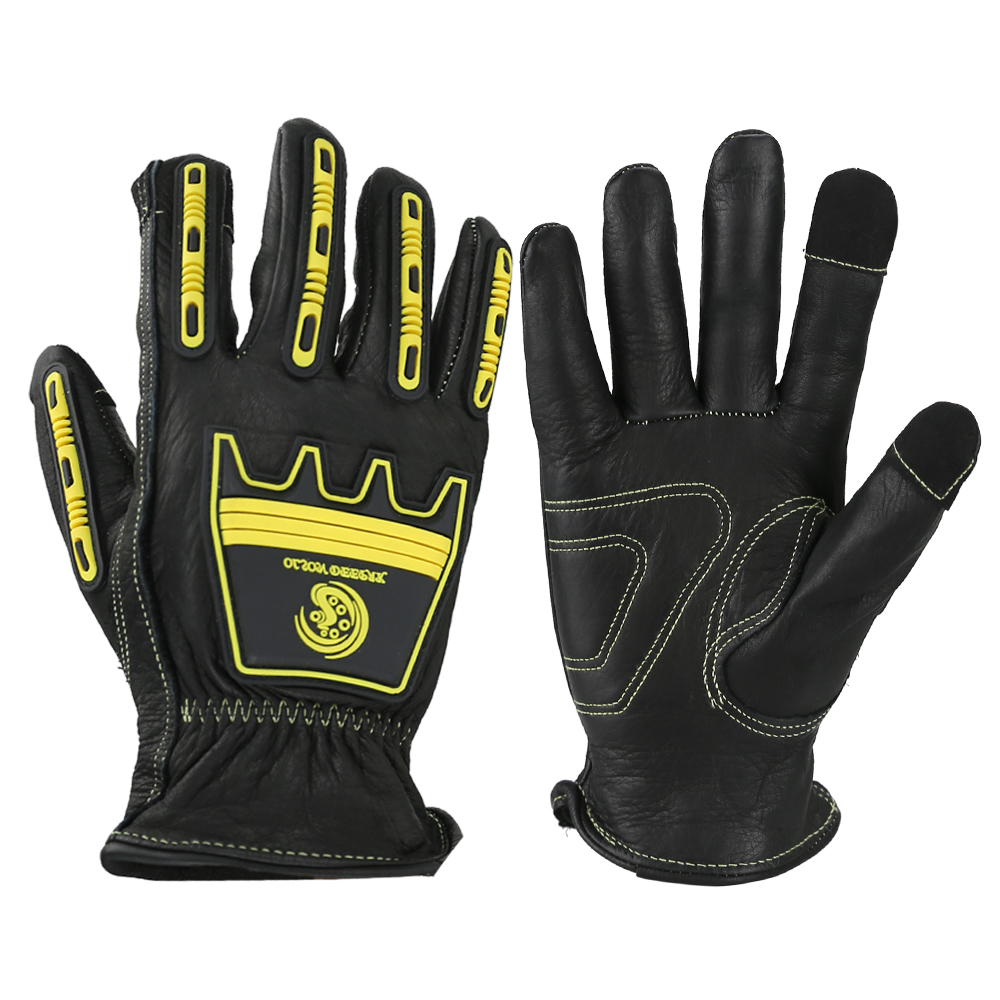 インパクトレザーワークグローブ、ウィンターブラックセーフティ - Work Glove Impact のレビューと価格
