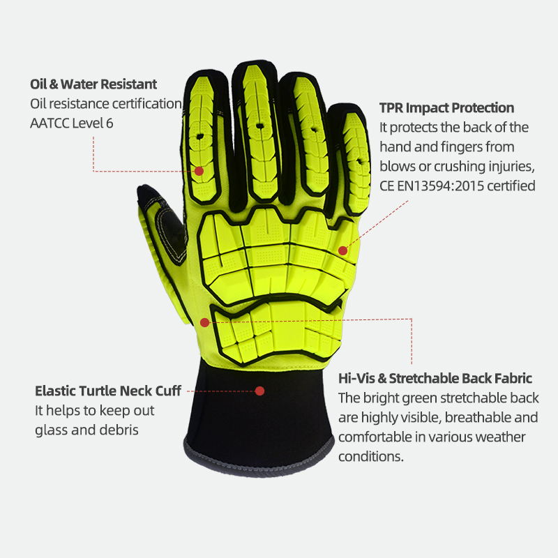 XYEHS ANSI CUT A5 レスキュー救出安全作業用 - Work Glove Impact のレビューと価格