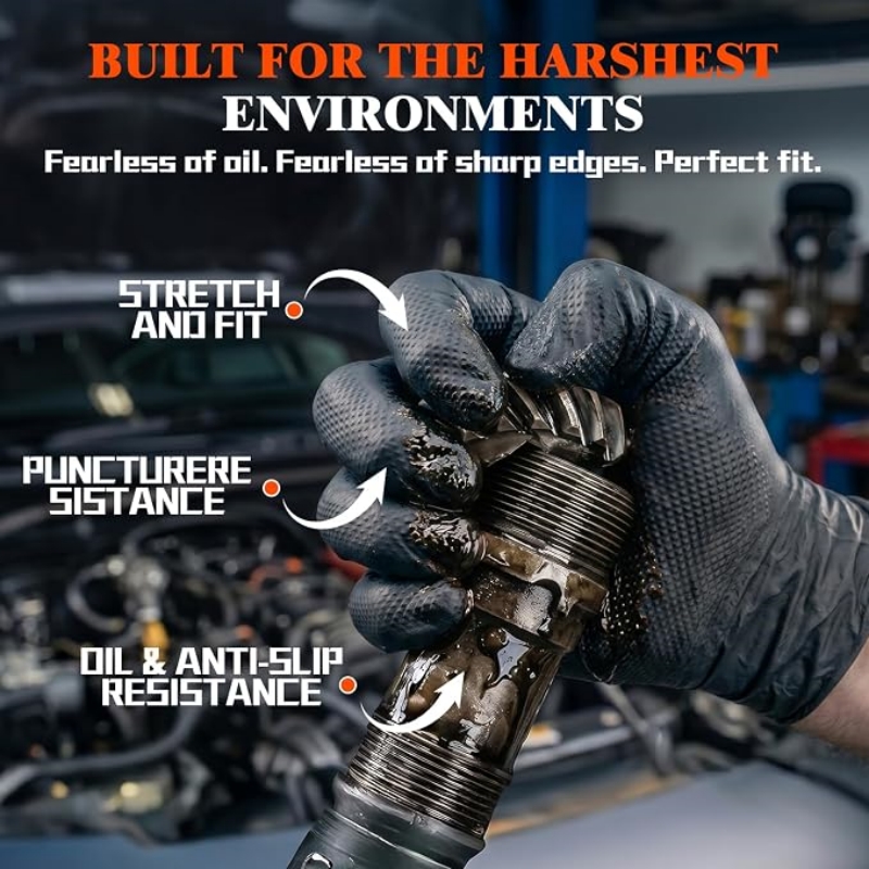 8ミルヘビーデューティー工業用オレンジ使い捨てニトリルグロー - Rubber Glove Cleaning のレビューと価格