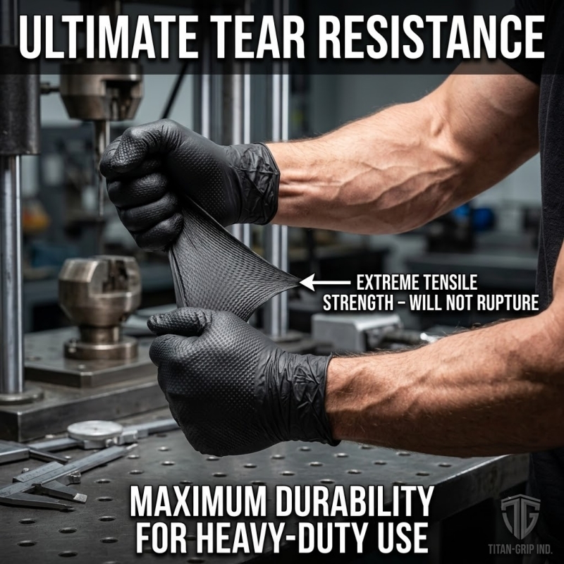 ヘビーデューティーブラック工業用ニトリル手袋使い捨て8ミルダ - Nitrile Mechanic Glove のレビューと価格