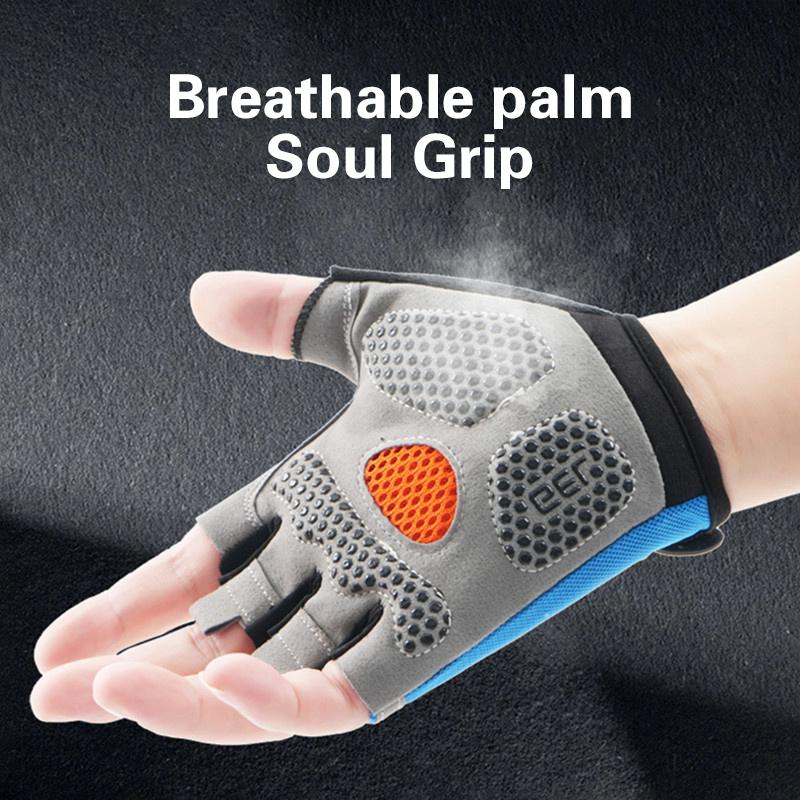 ホットハーフフィンガーサイクリンググローブ男性女性アンチスリ - Fingerless Glove Knit のレビューと価格