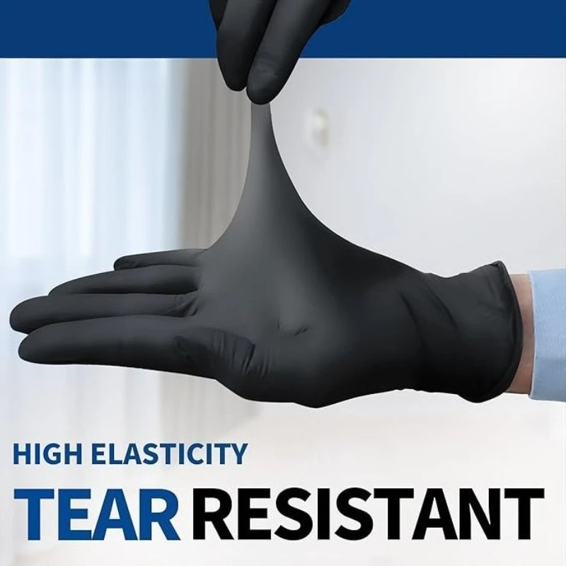 100枚入り ニトリル使い捨て手袋 ブラック/ホワイト/ブル - Exam Glove Nitrile のレビューと価格