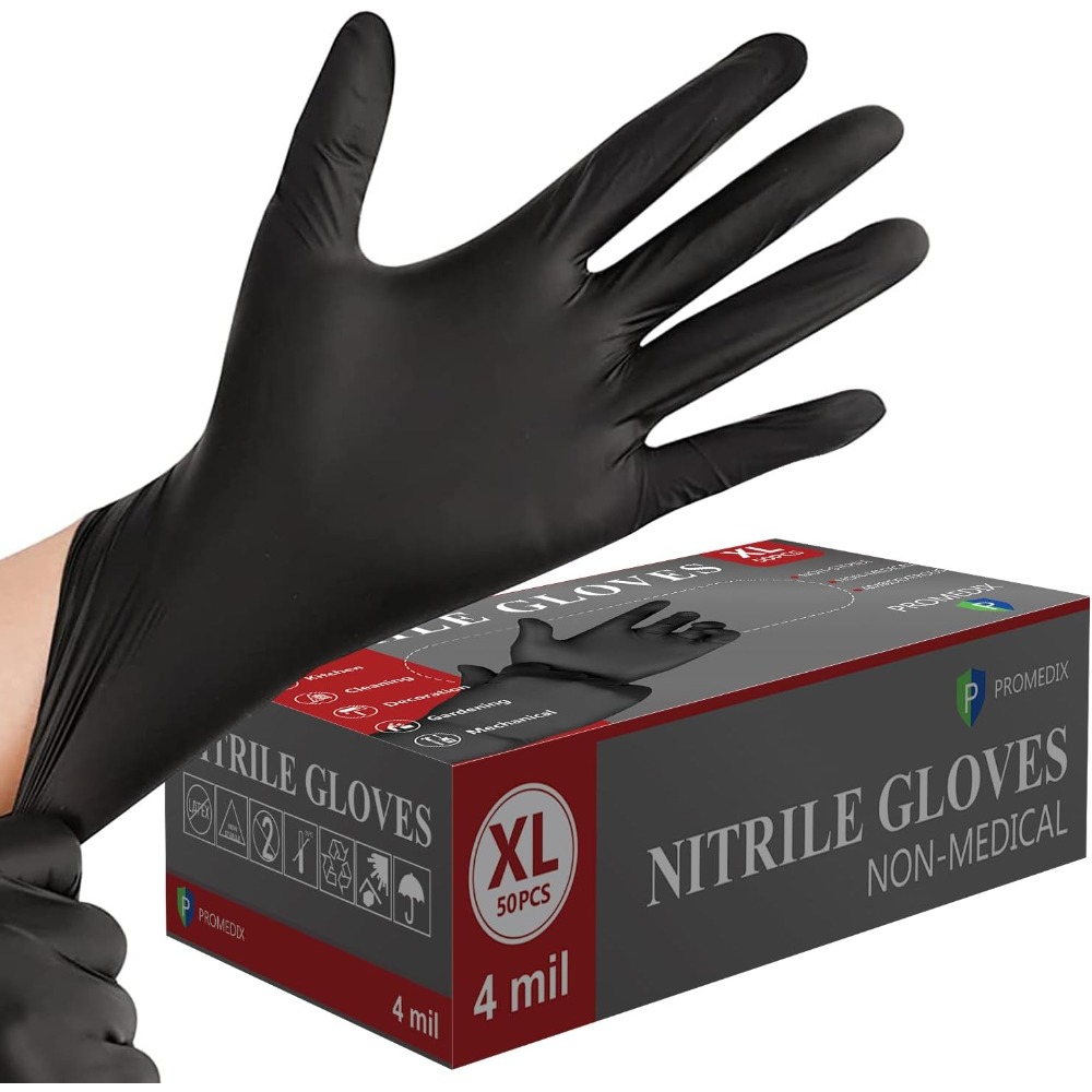 ニトリル使い捨て手袋 4ミル 100枚入り ラテックスフリー - Exam Glove Nitrile のレビューと価格