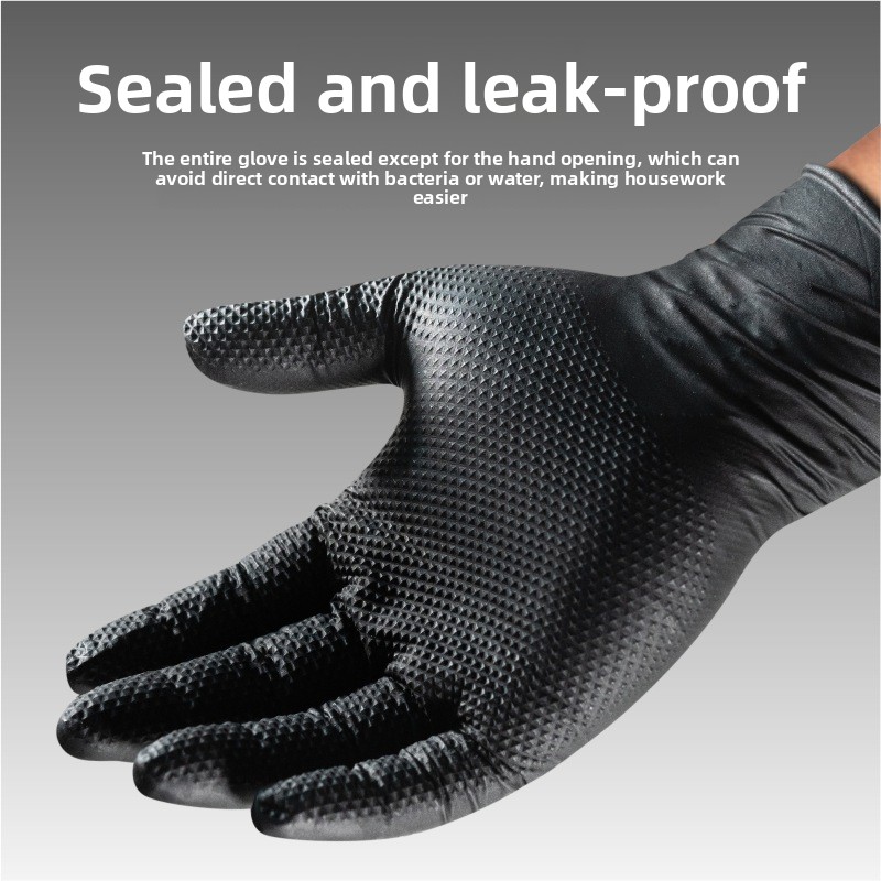 ヘビーデューティーダイヤモンドパターンニトリルグローブ 厚手 - Nitrile Mechanic Glove のレビューと価格