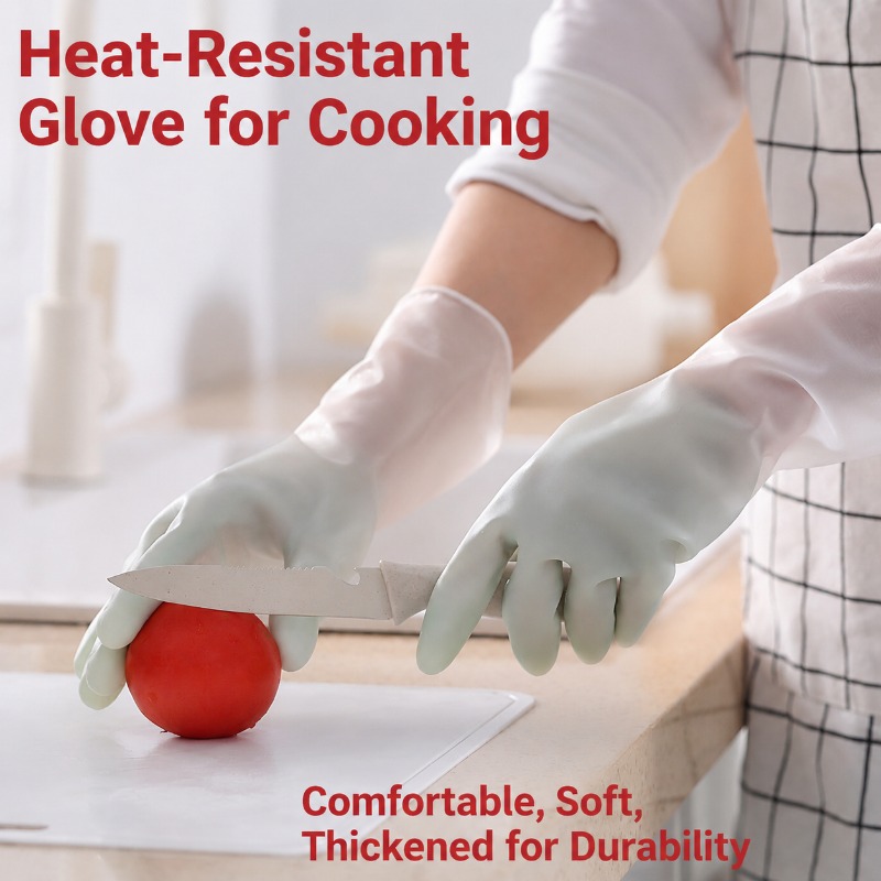PVC二重カラー食器洗い用手袋　特厚防水ゴム製キッチン掃除用 - Dish Glove Rubber のレビューと価格