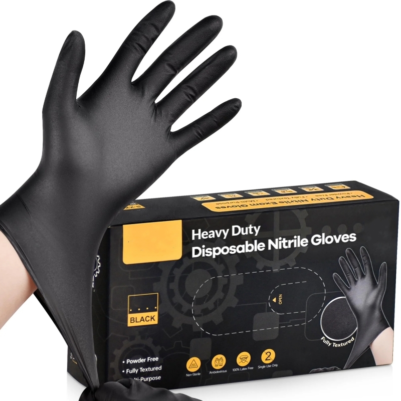 20 個黒使い捨てニトリル手袋 4Mil ラテックス & パ - Nitrile Mechanic Glove のレビューと価格