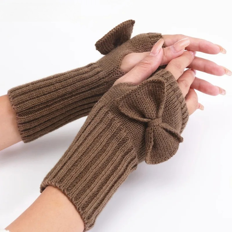 ニットボウフィンガーレスグローブ – 女性用の柔らかく暖かい - Fingerless Glove Knit のレビューと価格