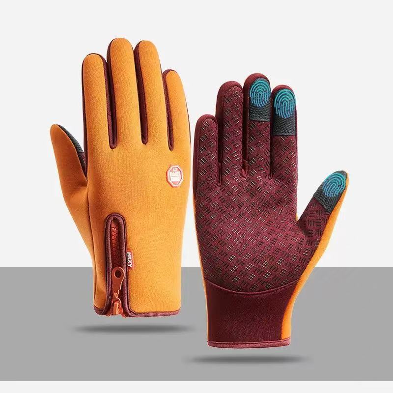 冬用タッチスクリーン対応サイクリンググローブ、防水・滑り止め - Wool Glove Lined のレビューと価格