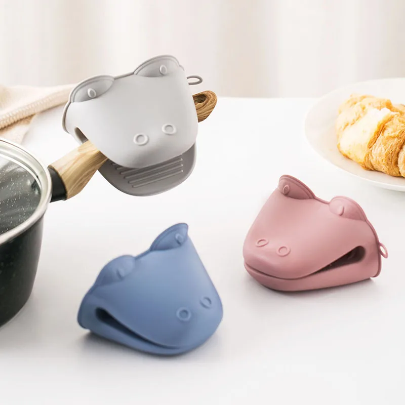 厚手の高温耐性オーブンミット＆漫画のカバ柄シリコンハンドトン - Oven Mitt Silicone のレビューと価格