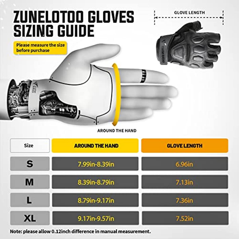 指なしタッチスクリーン対応タクティカルワークグローブ EVA - Work Glove Impact のレビューと価格