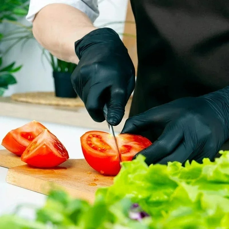 黒色ニトリル手袋 使い捨て 非滅菌 テクスチャ加工 工業用手 - Nitrile Mechanic Glove のレビューと価格