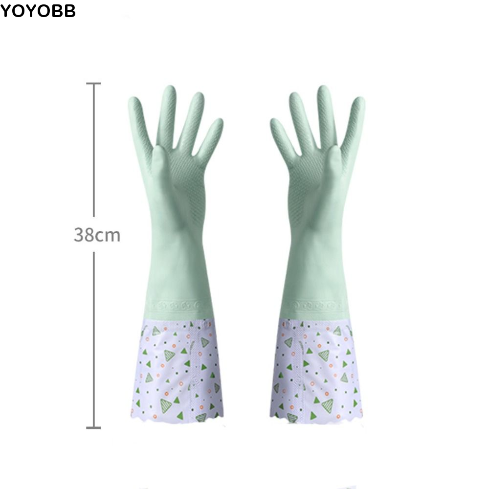 ラテックスゴム製食器洗い用手袋伸縮性のある袖口防水冬用クリー - Dish Glove Rubber のレビューと価格