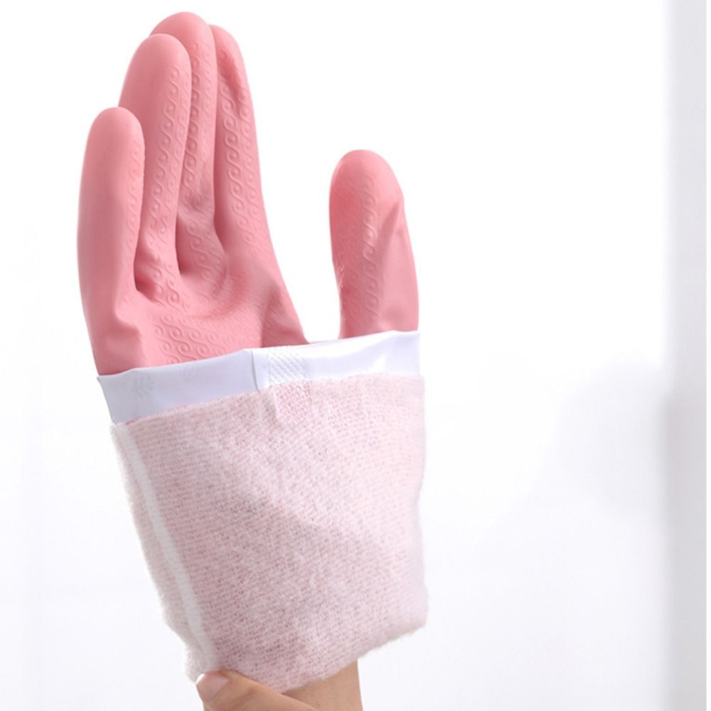 ラテックスゴム製食器洗い用手袋伸縮性のある袖口防水冬用クリー - Dish Glove Rubber のレビューと価格