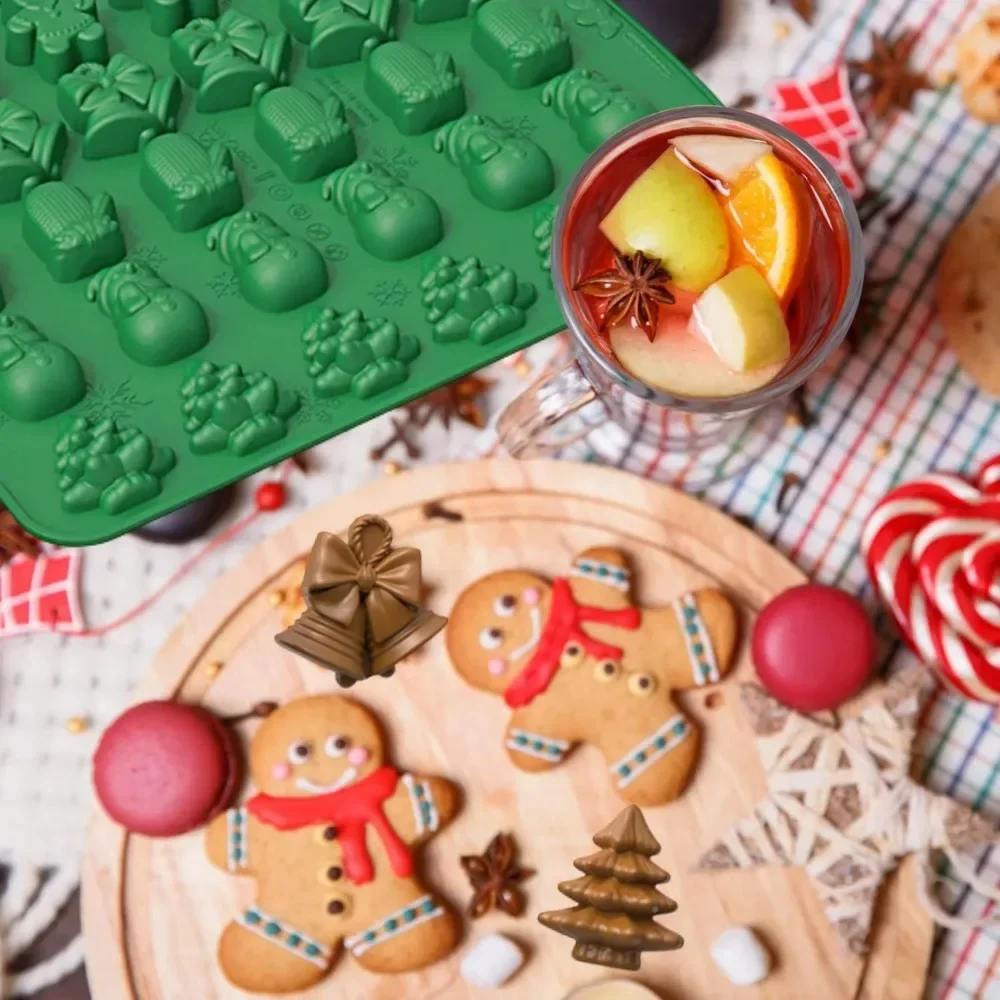 クリスマスシリコーンチョコレート型ジンジャーブレッドマンクリ - Oven Mitt Silicone のレビューと価格