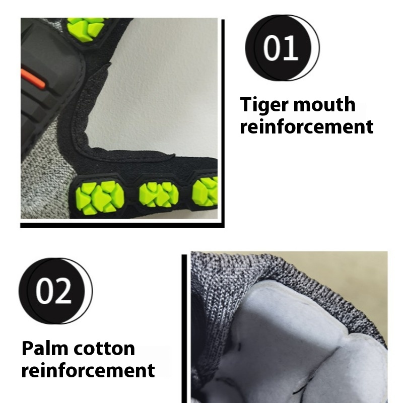 新しい TPR 機械的耐衝撃手袋 CE 認定レベル 5 耐切 - Work Glove Impact のレビューと価格