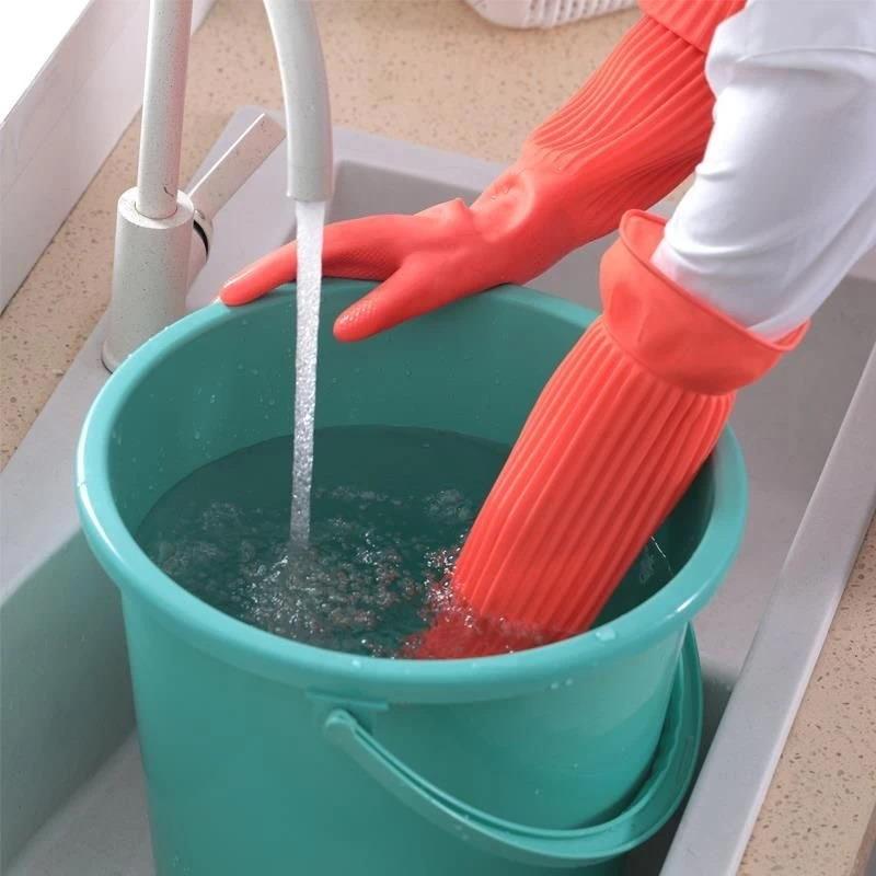 長持ちする再利用可能なゴム製食器洗い用手袋、滑り止め家庭用掃 - Rubber Glove Cleaning のレビューと価格
