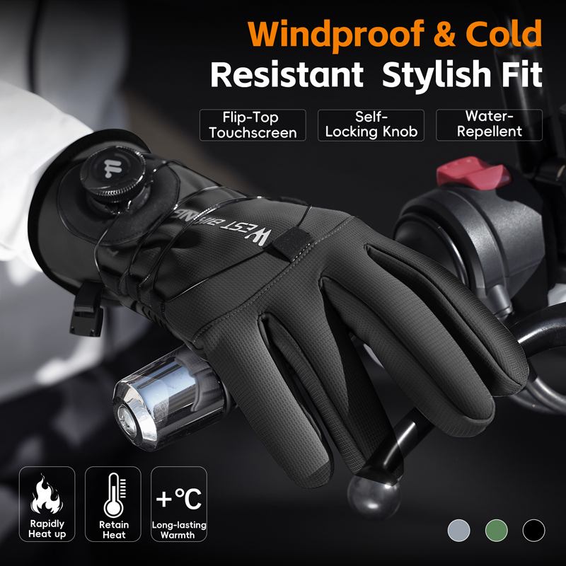 冬用バイクグローブ 磁気クイックリリース 断熱タッチスクリー - Winter Glove Insulated のレビューと価格