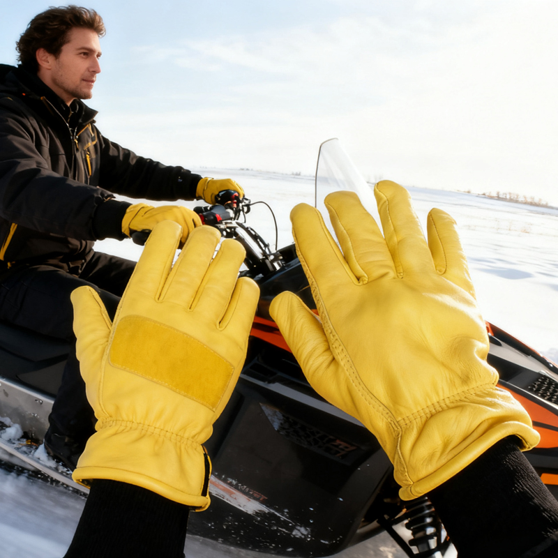 メンズオートバイ冬用手袋 寒い天候用サーマルライディンググロ - Winter Glove Insulated のレビューと価格