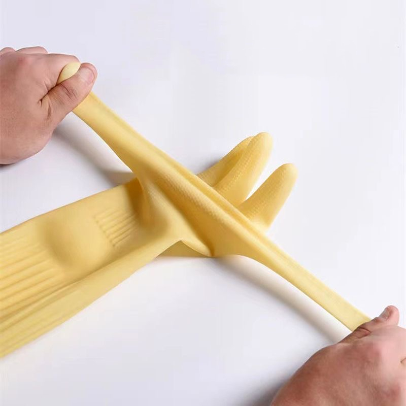 ロング再利用可能なゴム食器洗い手袋ノンスリップ家庭用クリーニ - Dish Glove Rubber のレビューと価格