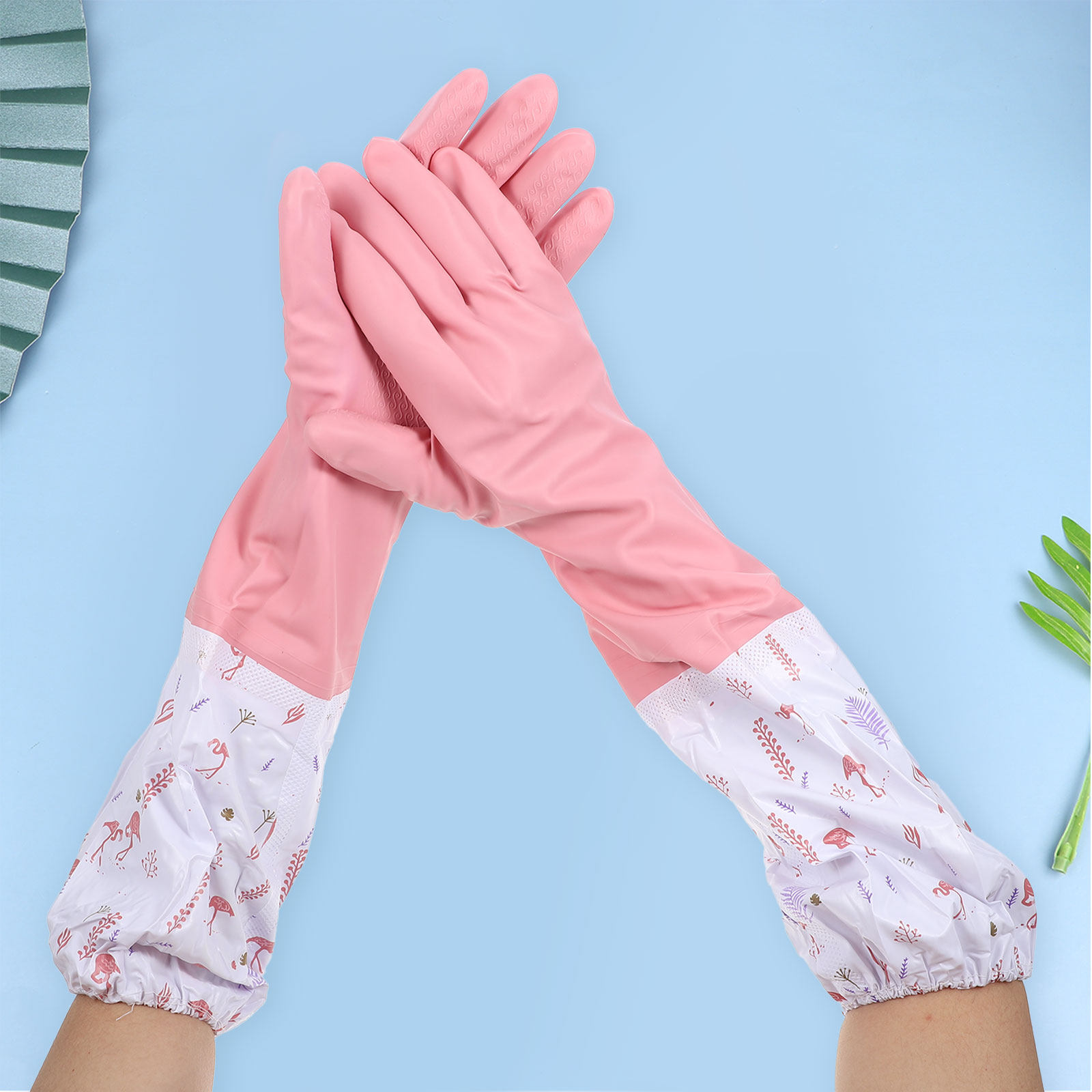 2組の手袋 クリーニング 防水 食器洗い 女性用 食器洗い機 - Dish Glove Rubber のレビューと価格
