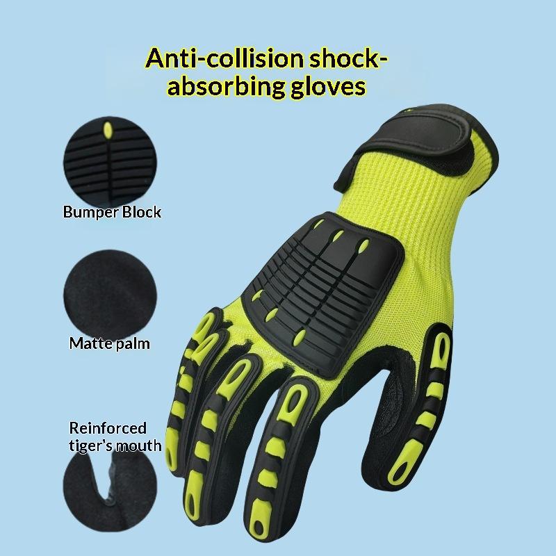 耐切創安全作業用手袋、防振、耐衝撃、耐油、ニトリルコーティン - Work Glove Impact のレビューと価格