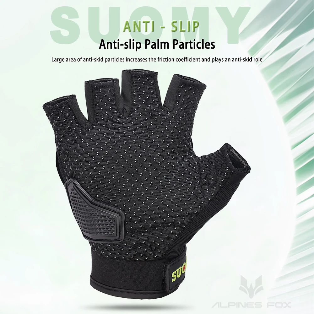 Suomy-男性と女性のためのハーフフィンガーモーターサイク - Cycling Glove Padded のレビューと価格