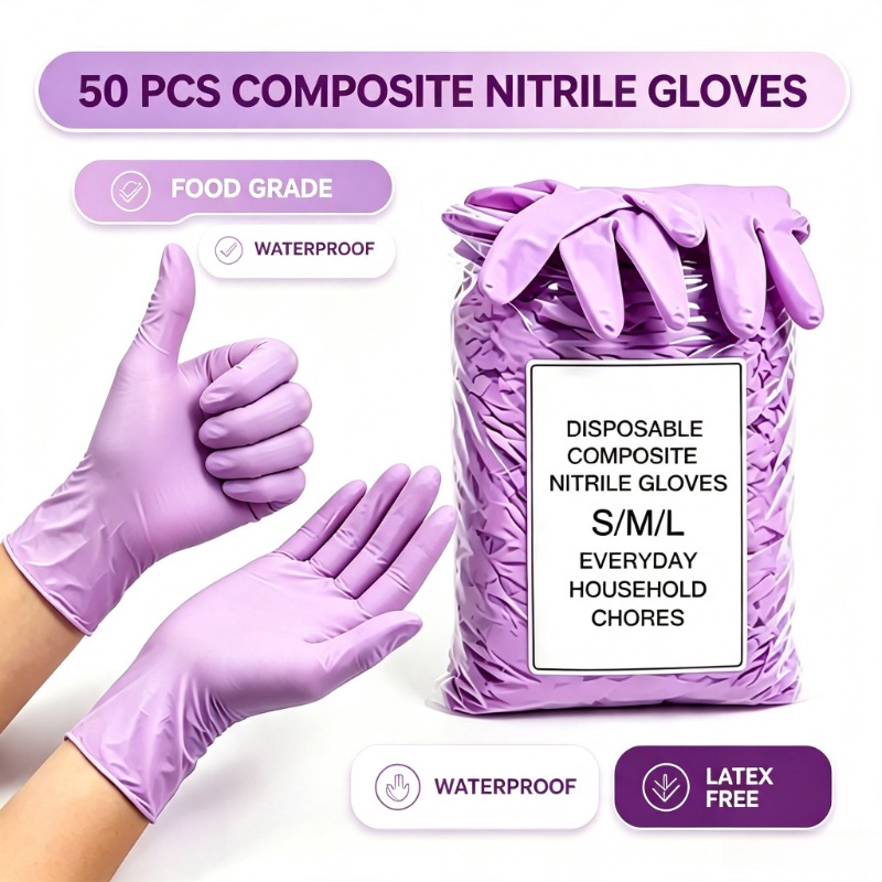 50枚入り ニトリル検査用手袋 使い捨て パープルライラック - Exam Glove Nitrile のレビューと価格